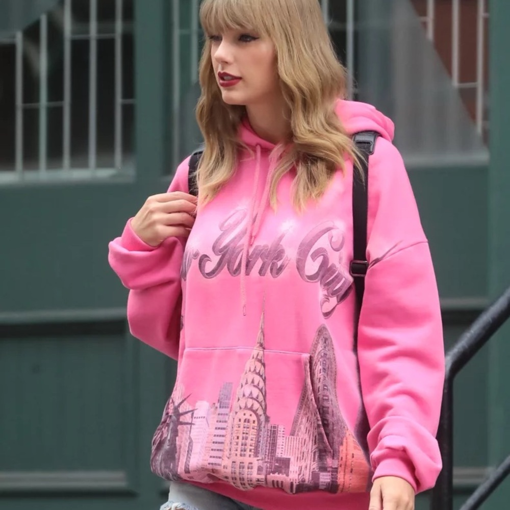 Balenciaga Pink New York City Hoodie As Seen On Taylor Swift